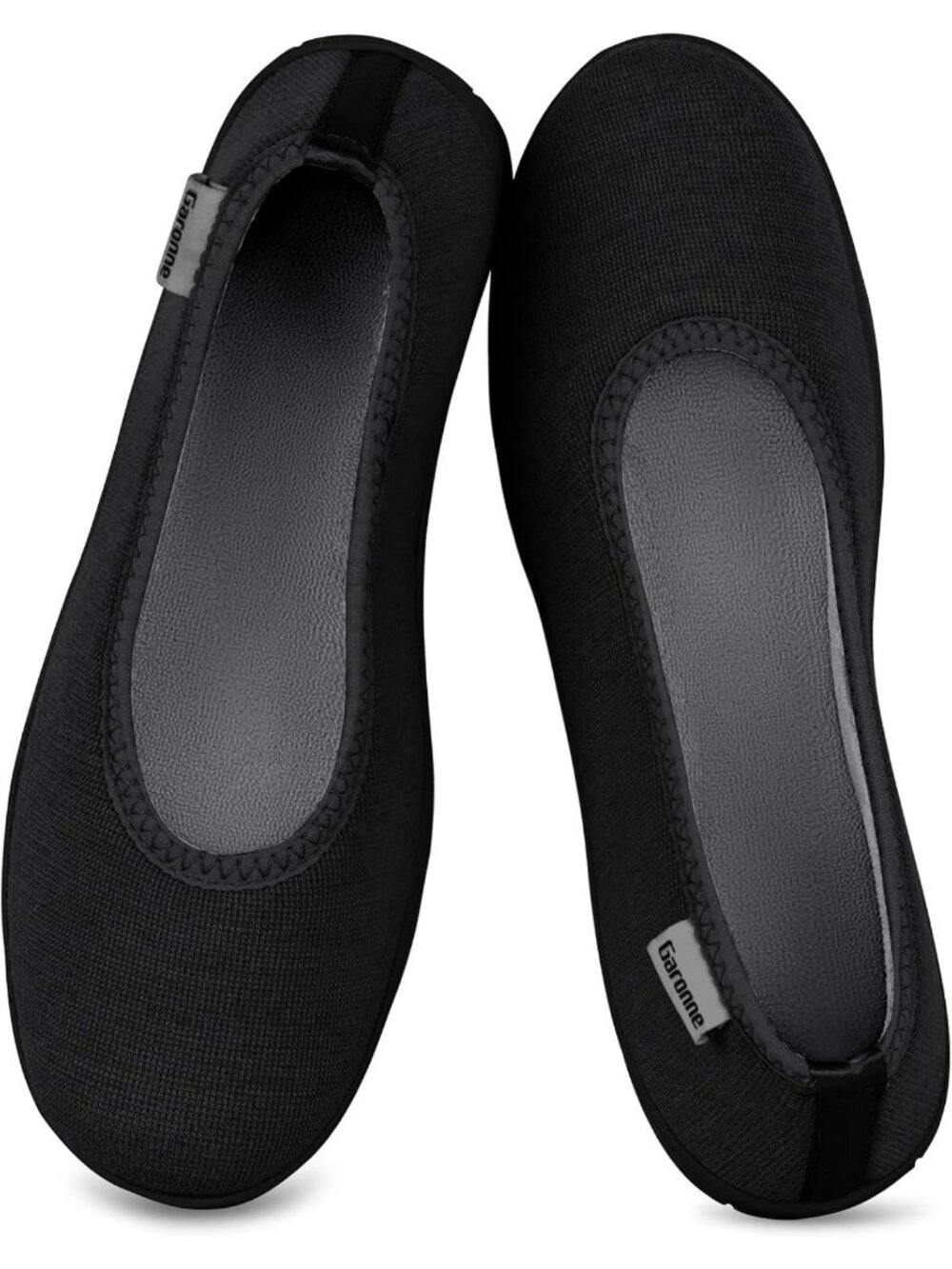 Women's Black Lightweight Loafer Memory Foam Non-Slip Bedroom Slippers Shoes